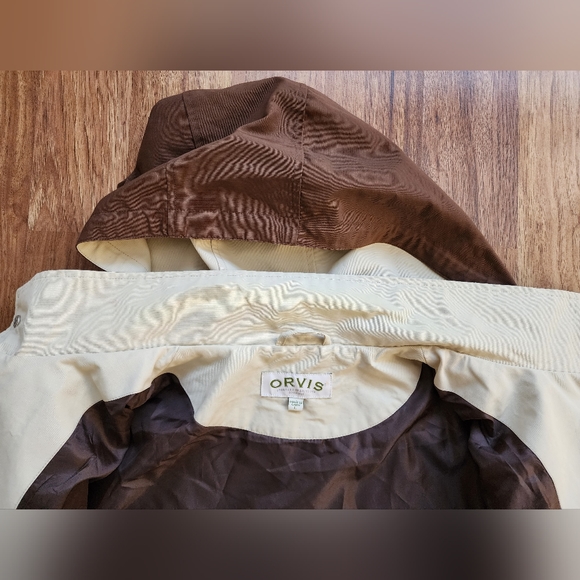 Orvis Trench Coat Rain Jacket Parka Lightweight Brown Womens Size L - Picture 11 of 13
